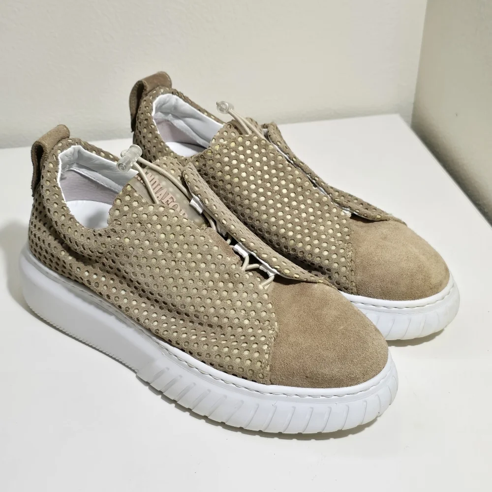Andia Fora Libi suede chunky Sneakers contemporary comfortable casual chic look